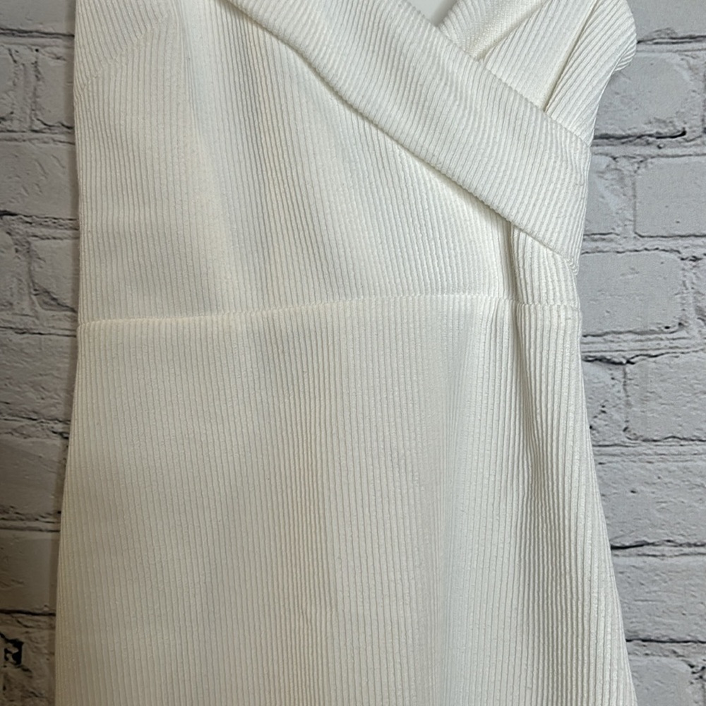 Stylestalker White Ribbed Dress Size X-Small Excellent Condition - Picture 4 of 10